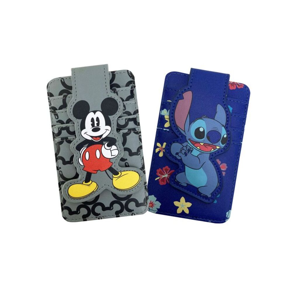 New Womens Disney Mickey Mouse & Stitch Card Holder Wallet 2 Piece Gift Set